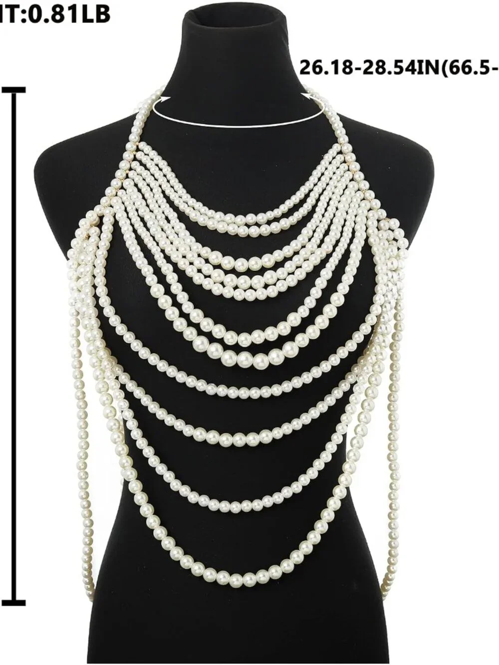Pearl Body Chain Pearl Body Jewelry Top Pearls Shoulder Necklace for Women Summe